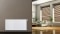 The picture shows a radiator that is part of the Viessmann Vitoset accessories range mounted on the wall.